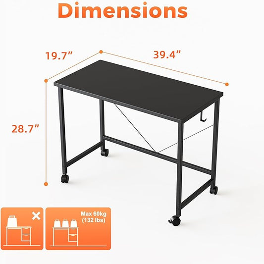 Mericonia Computer Desk, Gaming Desk for Small Spaces, Modern Simple Style Table for Home Office, Study Student Writing Table