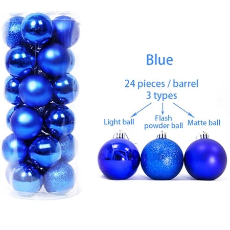 【Better Life】24PCS/BOX Christmas Balls Christmas Tree Ornaments Balls xmas decorations Pendants