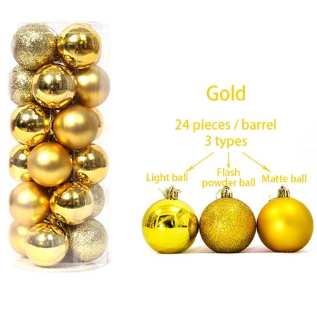 【Better Life】24PCS/BOX Christmas Balls Christmas Tree Ornaments Balls xmas decorations Pendants