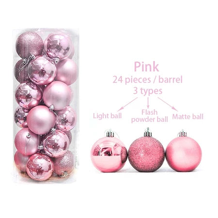 【Better Life】24PCS/BOX Christmas Balls Christmas Tree Ornaments Balls xmas decorations Pendants