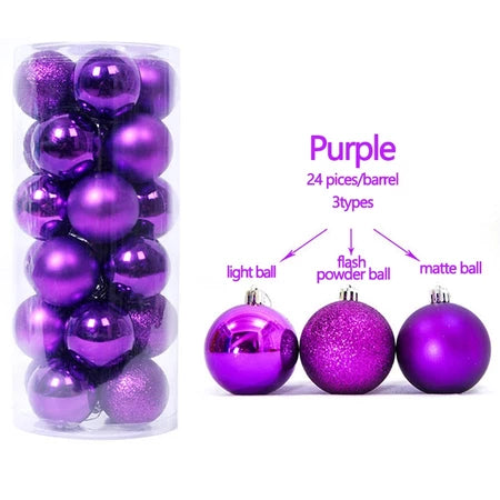 【Better Life】24PCS/BOX Christmas Balls Christmas Tree Ornaments Balls xmas decorations Pendants