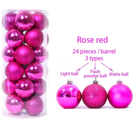 【Better Life】24PCS/BOX Christmas Balls Christmas Tree Ornaments Balls xmas decorations Pendants