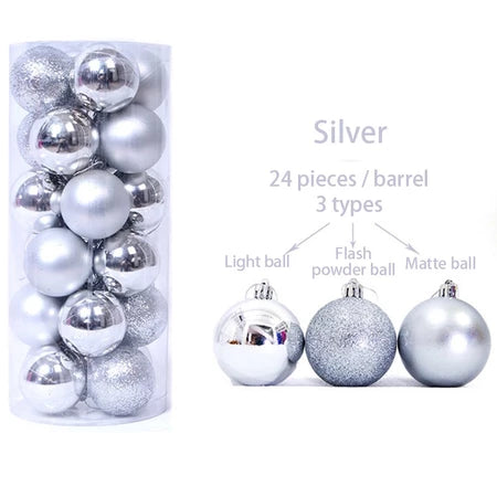 【Better Life】24PCS/BOX Christmas Balls Christmas Tree Ornaments Balls xmas decorations Pendants